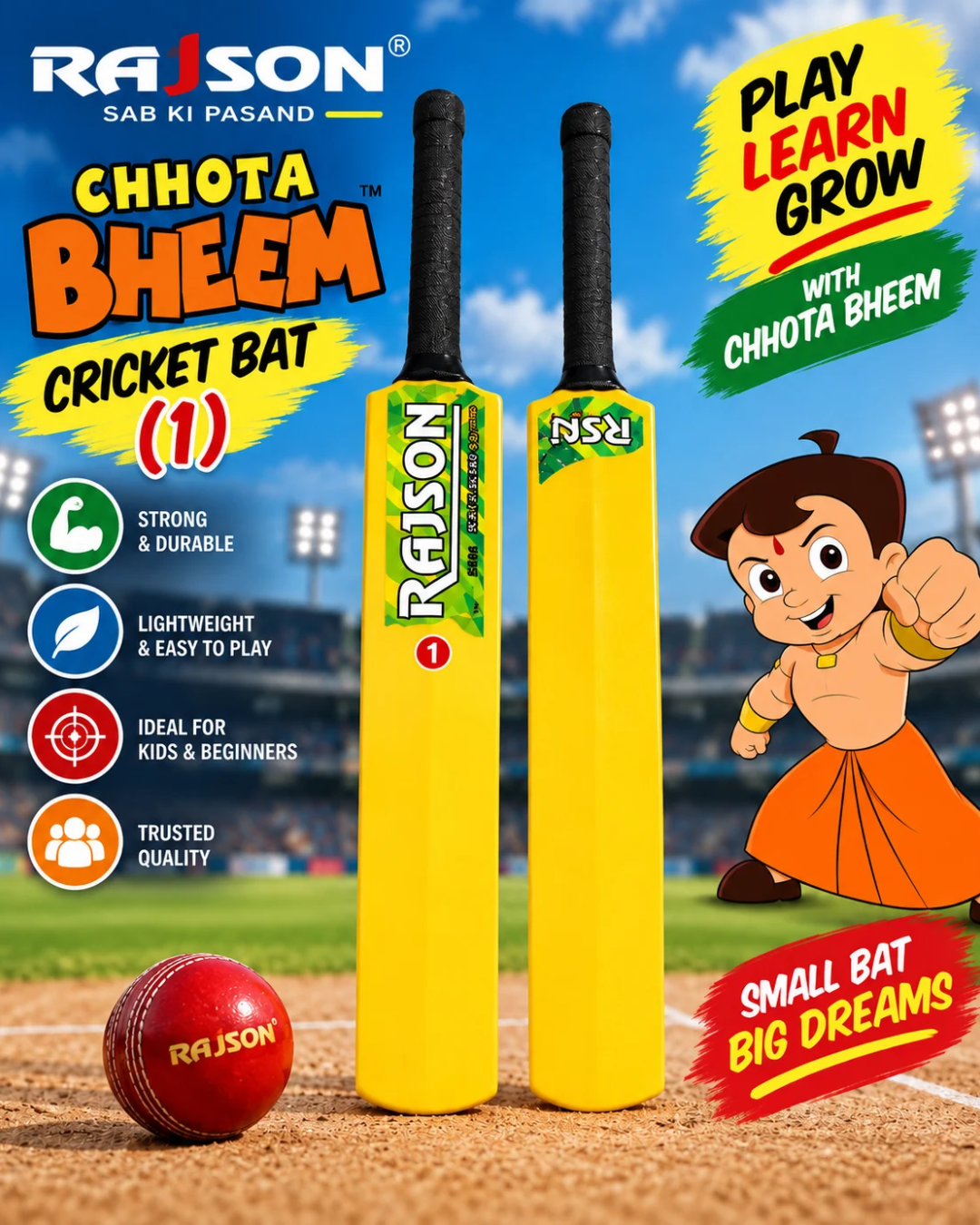 Chota Bheem Bat (1) by Rajcrest
