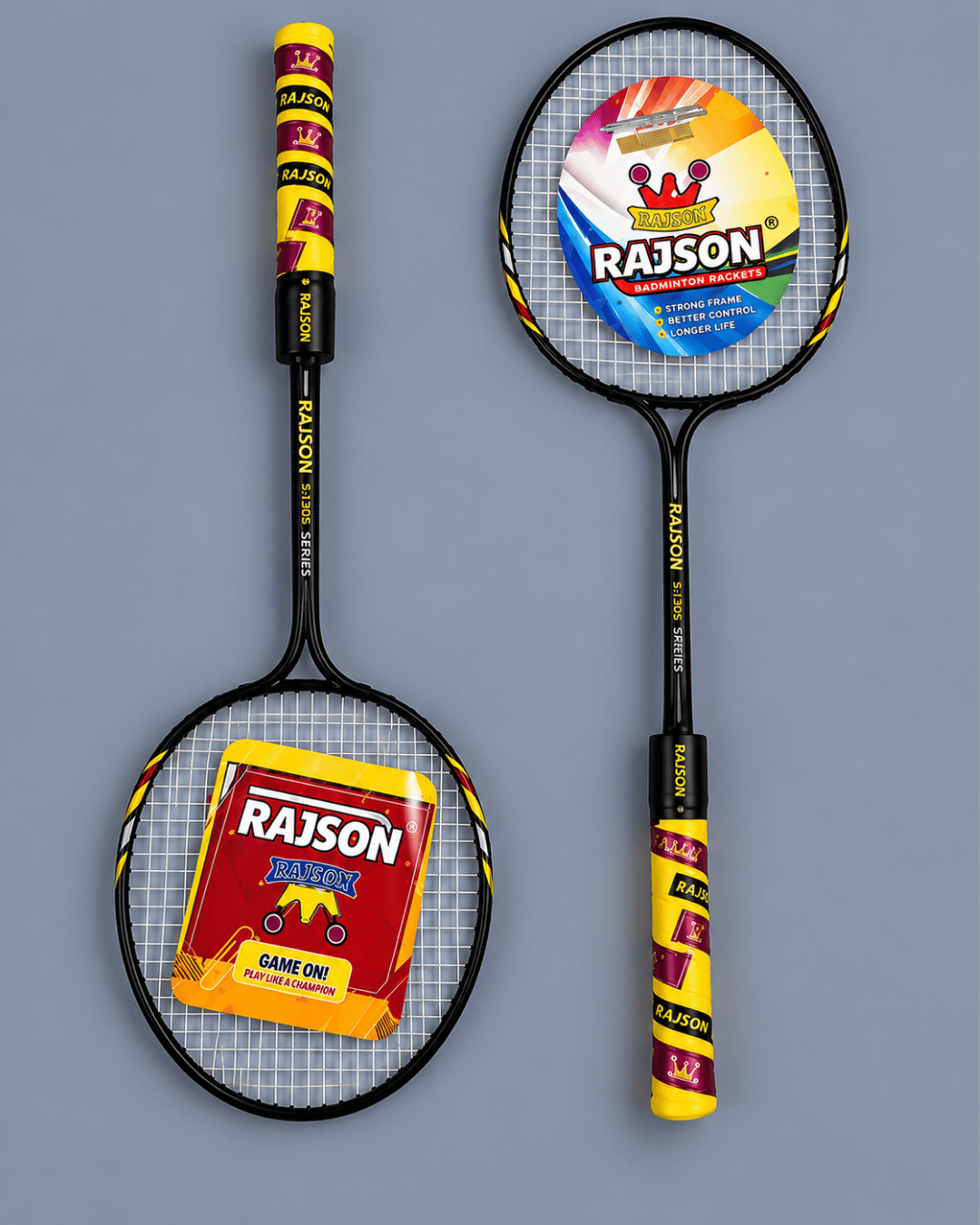 Fish Double Badminton Racket by Rajcrest
